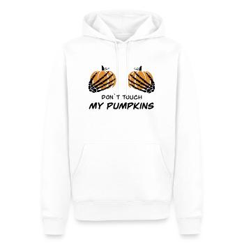Citrouilles - Sweat à capuche Premium bio Homme - blanc - Devant - Nico (187cm)
