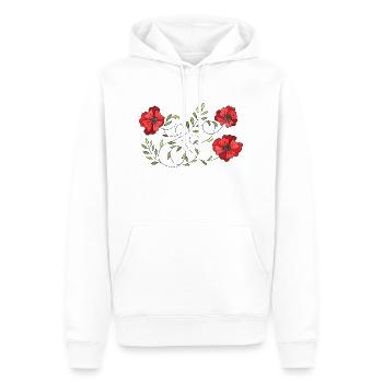Fleur - Sweat à capuche Premium bio Homme - blanc - Devant - Nico (187cm)