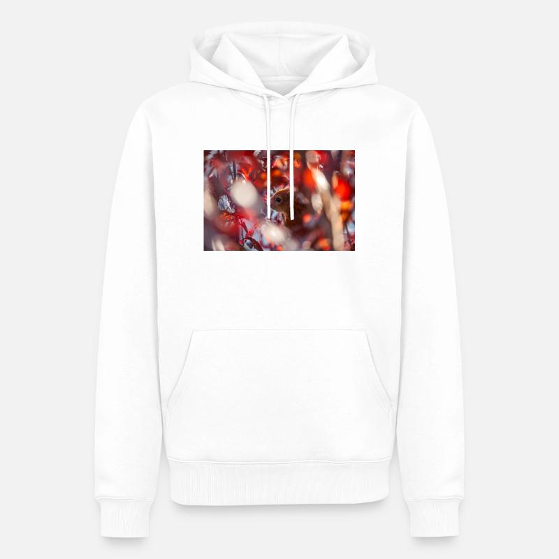 Eichhörnchen im Herbst - Männer Premium Bio Hoodie - Weiß
