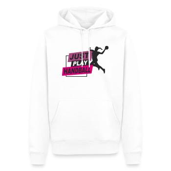 Handball - just play handball - Männer Premium Bio Hoodie - Weiß - Vorne - Nico (187cm)