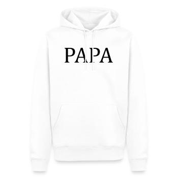 Papa - Männer Premium Bio Hoodie - Weiß - Vorne - Nico (187cm)