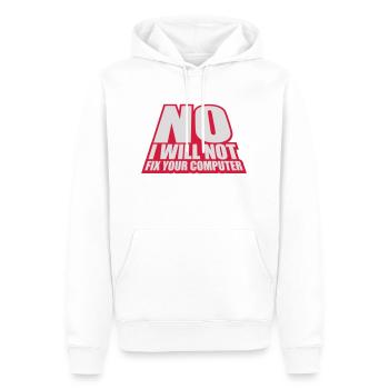 Ne pas réparer votre ordinateur - Sweat à capuche Premium bio Homme - blanc - Devant - Nico (187cm)