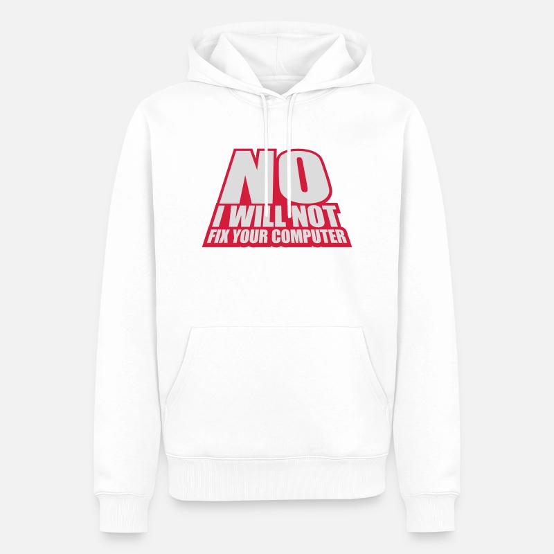 not fix your computer - Männer Premium Bio Hoodie - Weiß