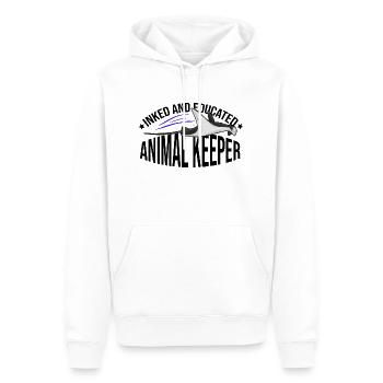 Inked And Educated Animal Keeper Animal Lover Zoo - Männer Premium Bio Hoodie - Weiß - Vorne - Nico (187cm)