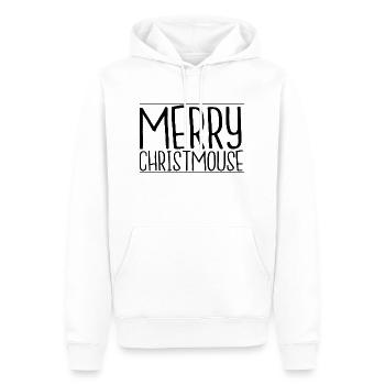 Arbre de Noël sa barbe bien sous le sapin - Sweat à capuche Premium bio Homme - blanc - Devant - Nico (187cm)