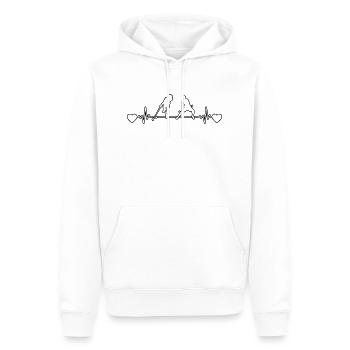 Hockeyspieler Hockey Unihockey Geschenk Feldhockey - Männer Premium Bio Hoodie - Weiß - Vorne - Nico (187cm)