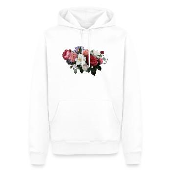 Aquarell Blumen - Männer Premium Bio Hoodie - Weiß - Vorne - Nico (187cm)