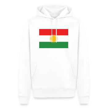 Kurdistan✌🏼 - Männer Premium Bio Hoodie - Weiß - Vorne - Nico (187cm)