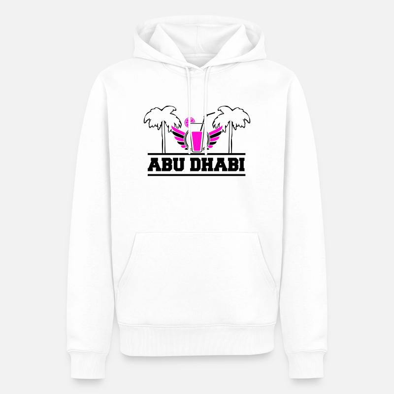 abu dhabi - Männer Premium Bio Hoodie - Weiß