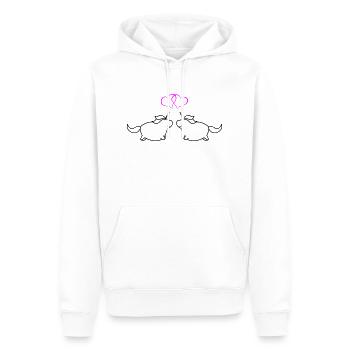 fat unicorns love - Männer Premium Bio Hoodie - Weiß - Vorne - Nico (187cm)