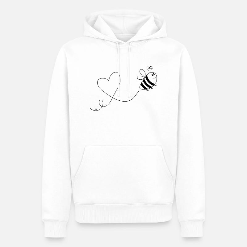 Bee Comic Love 1 - Sweat à capuche Premium bio Homme - blanc