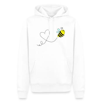 biene comic love 3 - Männer Premium Bio Hoodie - Weiß - Vorne - Nico (187cm)