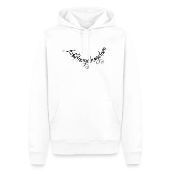funkelniegelnagelneu - Männer Premium Bio Hoodie - Weiß - Vorne - Nico (187cm)