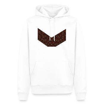 wax MOTIF AFRIQUE - Sweat à capuche Premium bio Homme - blanc - Devant - Nico (187cm)