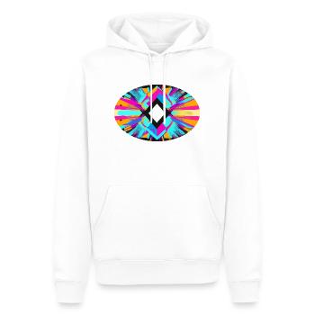 Tous les yeux qui voient - Sweat à capuche Premium bio Homme - blanc - Devant - Nico (187cm)