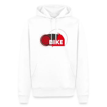 Triathlon bike - Männer Premium Bio Hoodie - Weiß - Vorne - Nico (187cm)