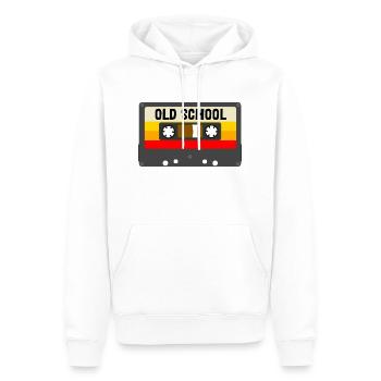 Old School Mixtape Cassette - Men’s Premium Organic Hoodie - white - Front - Nico (187cm)