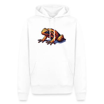 Pfeilgiftfrosch in retro 8 Bit Pixel Grafik - Männer Premium Bio Hoodie - Weiß - Vorne - Nico (187cm)