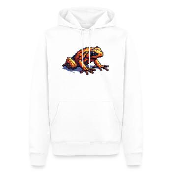 Poison dart frog dans des graphismes rétro pixel cool - Sweat à capuche Premium bio Homme - blanc - Devant - Nico (187cm)