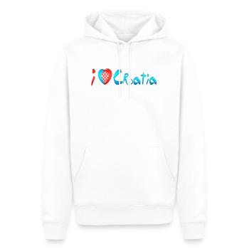 Croatie hrvatska croatie hrv voyage europe zagreb - Sweat à capuche Premium bio Homme - blanc - Devant - Nico (187cm)