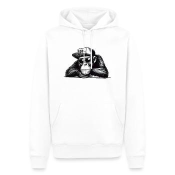 Chilled Mr Cool: Casual look with sunglasses - Men’s Premium Organic Hoodie - white - Front - Nico (187cm)
