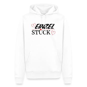 Einzelstück - Männer Premium Bio Hoodie - Weiß - Vorne - Nico (187cm)