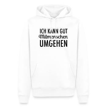 Ich Kann Gut Mitmenschen Umgehen - Misantroph - Männer Premium Bio Hoodie - Weiß - Vorne - Nico (187cm)
