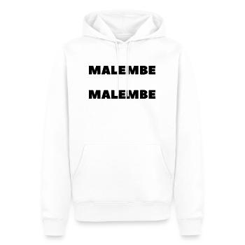 MALEMBE MALEMBE - Sweat à capuche Premium bio Homme - blanc - Devant - Nico (187cm)