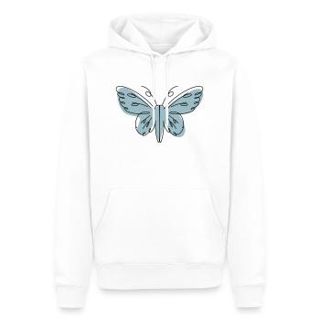 Papillon de conception abstraite - Sweat à capuche Premium bio Homme - blanc - Devant - Nico (187cm)