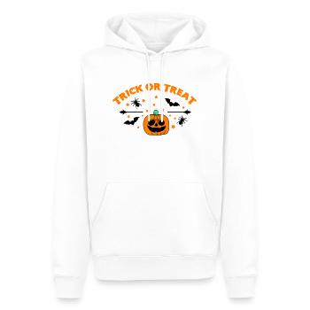 trick or treat 01 - Männer Premium Bio Hoodie - Weiß - Vorne - Nico (187cm)