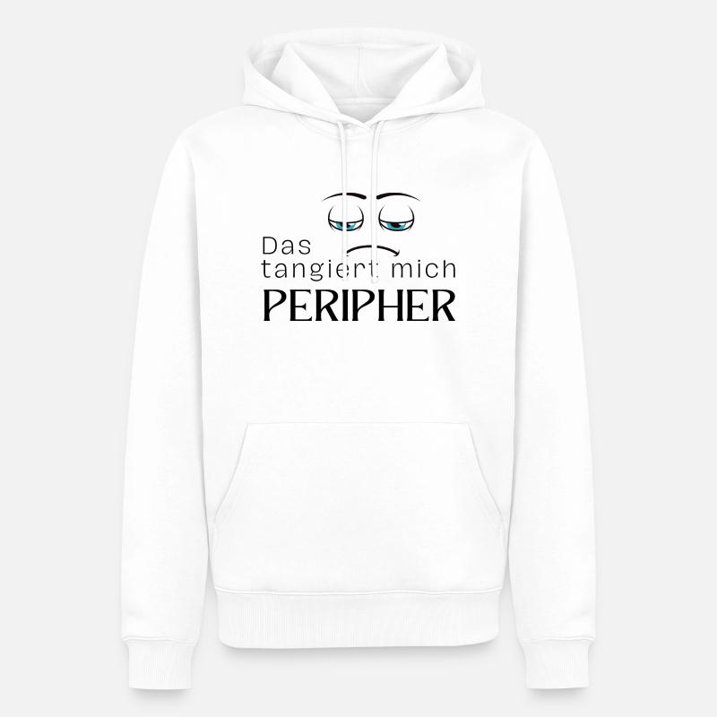 Das tangiert mich peripher - Männer Premium Bio Hoodie - Weiß