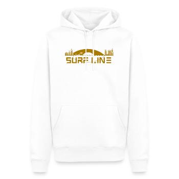 Surfline 3 Yellow version - Sweat à capuche Premium bio Homme - blanc - Devant - Nico (187cm)