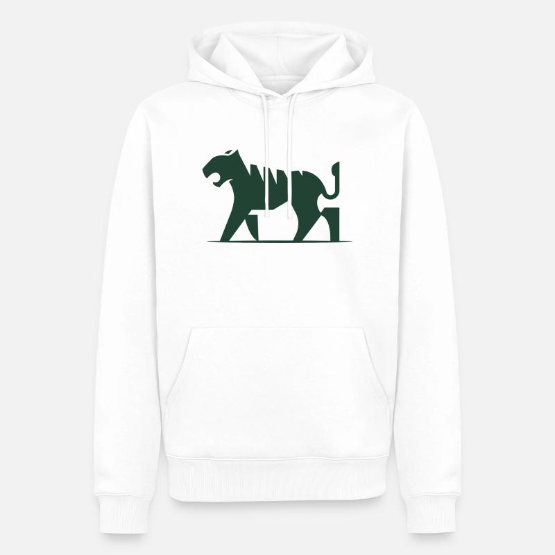 Pitbull Logo - Männer Premium Bio Hoodie - Weiß