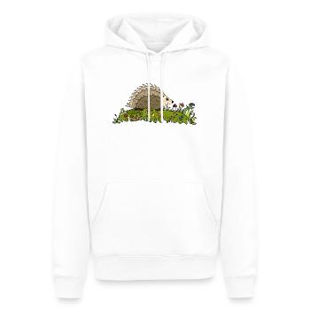 Hérisson - Sweat à capuche Premium bio Homme - blanc - Devant - Nico (187cm)