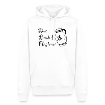 Der Bembelflüsterer - Pssst! Horsche ma her! #FFM - Männer Premium Bio Hoodie - Weiß - Vorne - Nico (187cm)