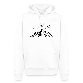 Sternennacht - Bergnatur Geschenk - Männer Premium Bio Hoodie - Weiß - Vorne - Nico (187cm)