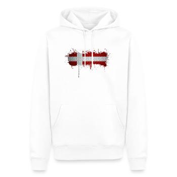 Danemark Europe Drapeau danois symboles nationaux norden - Sweat à capuche Premium bio Homme - blanc - Devant - Nico (187cm)