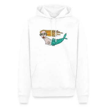 Meerjungfrau - Männer Premium Bio Hoodie - Weiß - Vorne - Nico (187cm)