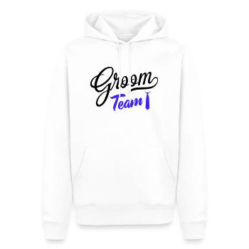 groom team - Männer Premium Bio Hoodie - Weiß - Vorne - Nico (187cm)