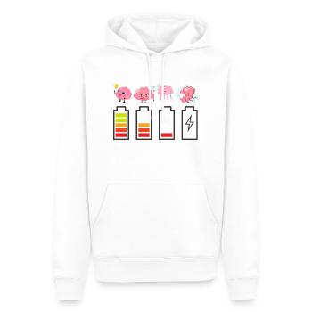 Batterie-Gehirne - Männer Premium Bio Hoodie - Weiß - Vorne - Nico (187cm)