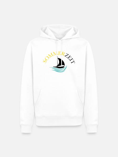 boot sommer - Männer Premium Bio Hoodie - Weiß