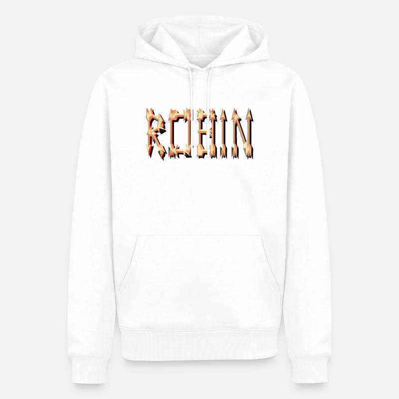 robin2 - Männer Premium Bio Hoodie - Weiß