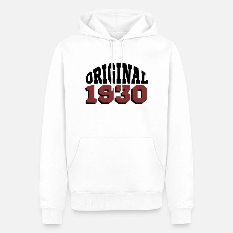Original 1930 - Sweat à capuche Premium bio Homme - blanc