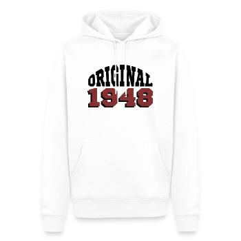 Original 1948 - Männer Premium Bio Hoodie - Weiß - Vorne - Nico (187cm)