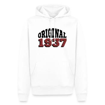Original 1937 - Sweat à capuche Premium bio Homme - blanc - Devant - Nico (187cm)