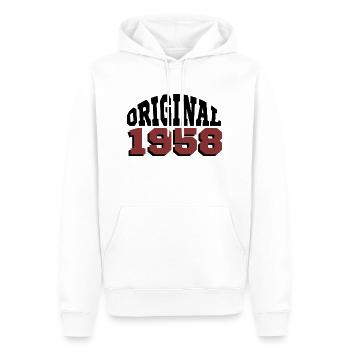 Original 1958 - Männer Premium Bio Hoodie - Weiß - Vorne - Nico (187cm)