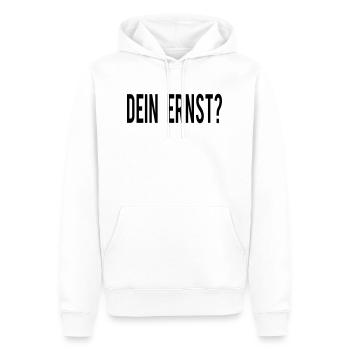Dein Ernst? - Männer Premium Bio Hoodie - Weiß - Vorne - Nico (187cm)