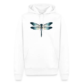Libelle - Männer Premium Bio Hoodie - Weiß - Vorne - Nico (187cm)