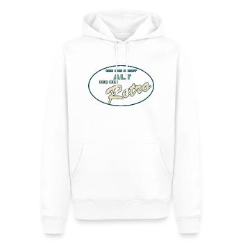 Ich bin nicht alt, ich bin retro! - Männer Premium Bio Hoodie - Weiß - Vorne - Nico (187cm)