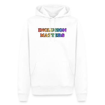 Inklusion ist wichtig Regenbogen - Männer Premium Bio Hoodie - Weiß - Vorne - Nico (187cm)